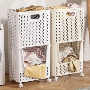 Home Foldable Dirty Clothes Basket Multi Functional Storage Basket Laundry Basket Bathroom Removable Dirty Clothes Basket - Image 1