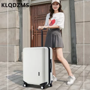 KLQDZMS Japanese Luggage Female Horizontal Bar Luggage Student Mute Universal Wheel Suitcase Strong And Durable Boarding Case - Image 5