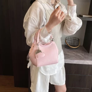 LEFTSIDE PU Leather Small Crossbody Bags Lady Shoulder Bag for Women 2025 New Short Handle Hand Bags Retro Chain Handbags - Image 2