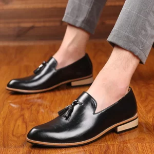 Luxury Mens Leather Shoes Office Men Formal Oxfords Pointed Oxford Wedding Leather Men Dress Shoes Fringed Loafers Social Shoesc - Image 6