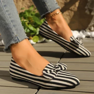 Women Flats Knitted Flat Loafers Shoes Solid Color Round Toe Plus Size Sneakers Women Fashion Outdoor Comfortable Shoes Women - Image 6