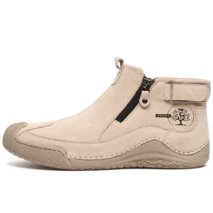Handmade Sewing Leather Men Casual Boots Fashion Designer Shoe Man Leather Ankle Boots Men Walking Shoe Breathable Hombres Botas - Image 2