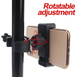 360 Degree Rotating Tripod Phone Holder Mount Stand Microphone Cellphone Support Clip on Type For All Smartphones Live Broadcast - Image 2