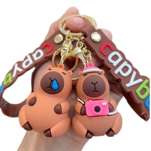 Capybara Rodent Capybara Pvc Pendant PVC Simulation Capybara Capybara Pvc Keychain Cute with Turtle Capibara Anime Keyring - Image 2