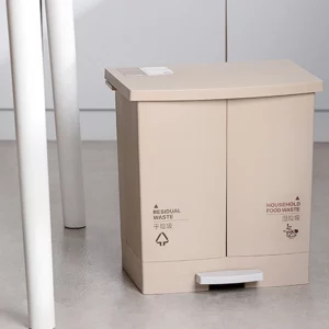 double barrel Step Trash Can OdorProof Kitchen Waste Bin with Lid Large Capacity Dry/Wet Separation bin Anti-Leakage garbage bin - Image 6