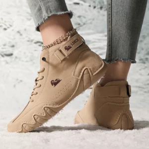 Women's High Top Sneakers Outdoor Casual Walking Boots for Autumn Free Shipping Ankle Boots Fashion Anti Slip Hiking Shoes Woman - Image 1