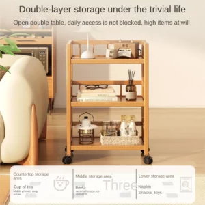 OLEVO Mobile Storage Rack With Floor To Ceiling Multi-layer Storage To Meet Daily Needs And Enhance The Atmosphere In Corners - Image 3