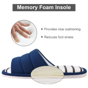 Crestar New Women Cotton Slippers Fashion Open-Toed Slippers Soft Memory Foam Home Shoes Female Breathable Bedroom Flat Slippers - Image 6