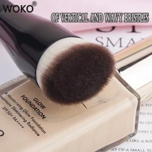 Flat Top Foundation Makeup Brushes Flat Angled Synthetic Hair Face Contour Foundation Liquid Cream Bronzer Buffing Makeup Tool - Image 2