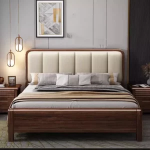Nature Simple European Bed Large High End Bedroom Human Double Bed Headboards Modern Wooden Meubles De Chambre Furniture - Image 5