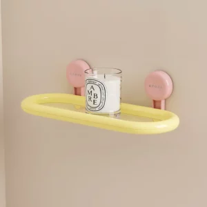 UFORU Suction cup oval shelf Bathroom perforation-free wall-mounted shower gel hand sanitizer dopamine storage shelf - Image 6