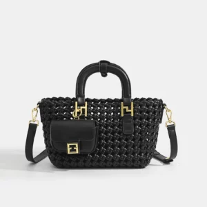 Hot Sell Handmade color blocked woven bag Compact and lightweight Solid color One shoulder handbag - Image 1