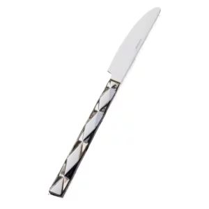 Stainless Steel Vintage Diamond Diamond Check Tableware Main Dish Spoon Spaghetti Fork Fruit Fork Spoon Western Tableware Set - Image 6