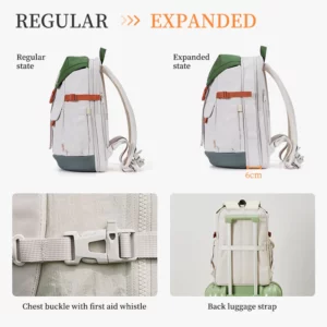 Aji Travel Laptop Backpack 2025 New Women Backpack Waterproof Expandable Men'S Backpacks Large Capacity Outdoor Travel Commuter - Image 4