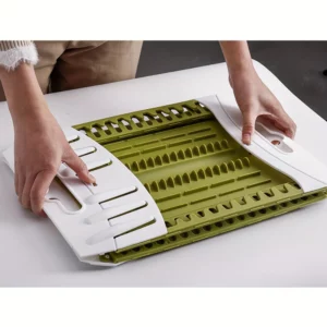 1pc Foldable Dish Rack, Dish Draining Tray, Collapsible Dish Rack, Dinnerware Drainer Organizer - Image 5