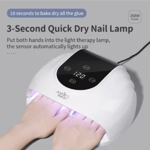 268W Portable19S Plus UV LED Nail Lamp For Nail Manicure 66 LEDS Professional Gel Polish Drying Lamps With Timer Sensor Tools - Image 2