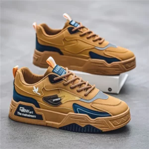 2024 Autumn New Casual Sports Shoes Men's Leather Low-Top Fashion Trend Easiest for Match Running Shoes Men's Skateboard Shoes Suitable for Outdoor Sports - Image 6