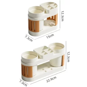 New Bathroom Toothbrush Toothpaste Shelf Simple Advanced All-in-one Toothbrush Mouthwash Cup Bathroom Wash Set Cup Holder - Image 6