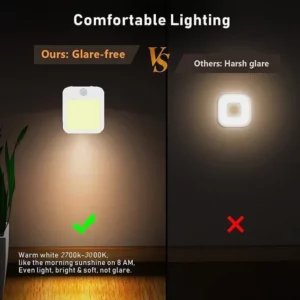 Motion Sensor LED Night Lights EU Plug Dimmable Cabinet Light for Baby Bedside Bedroom Corridor Wireless Night Lamp Lighting - Image 4