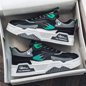 2024 Autumn New Casual Sports Shoes Men's Leather Low-Top Fashion Trend Easiest for Match Running Shoes Men's Skateboard Shoes Suitable for Outdoor Sports - Image 5