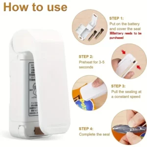 Mini Heat Bag Sealing Machine Package Sealer Bags Thermal Plastic Food Bag Closure Portable Sealer Packing Kitchen Accessories - Image 3