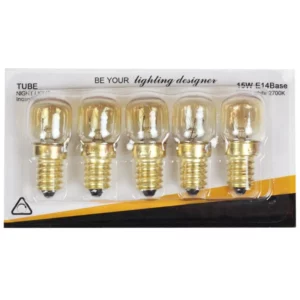 5pcs 220V E14 300 Degree High Temperature Resistant Microwave Oven Bulb Cooker Lighting Bulb 15W 25W Gold Silver - Image 4
