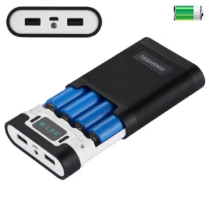 HAWEEL DIY 4X 18650 Battery (Not Included) 10000MAh Power Bank Shell Box with 2 USB Output & Display for Smartphones-A - Image 4