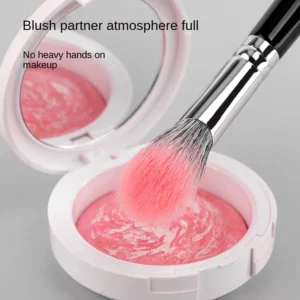 Goat Hair Blusher Brush Mimics Fingertip Aplication Stippling Powder Blusher Makeup Brushes Goat Hair Blush Make Up Tools - Image 2