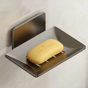 Aluminum Alloy Soap Holder Bathroom Soap Dish With Drain Water Wall Mounted Soap Box Bathroom Accessories - Image 7