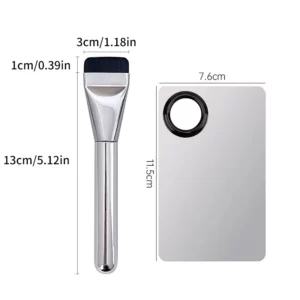 2pcs One Line Foundation Brush and Makeup Palette Set Foundation Cream Mixing Tool Nail Art Makeup Cosmetic Makeup Tool Kits - Image 2