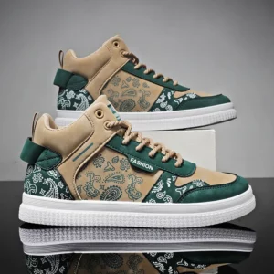 Mens Skate Shoes High-top Sports Casual Walking Shoes Lace-up Childrens Sneakers Luxury Design 2024 New Tennis Shoes for Men - Image 2