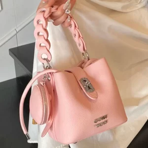 Temperament Lock Bucket Bag for Women 2025 New Summer Single Shoulder Crossbody Bag Popular Handbag Soft Pu Daily Commuting Bag - Image 5