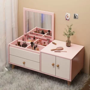 New minimalist bay window dressing table mirror dressing table small table rental bedroom storage - Image 4
