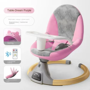 Baby Rocking Chair, Baby Resting Sleeping Electric Cradle, Backrest Adjustment Rocking Chair,Multifunctional Baby Sleeping Chair - Image 6