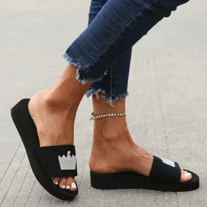 Women Home Slippers Fashion Anti-slip Ladies Sandals Soft Sole Indoor Slides Women Platform Simple Slippers Lightweight Shoes - Image 6