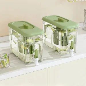 Drink Container for Home 4 Liter Water Bottle Water Bottle with Faucet Fruit Teapot Beverage Container for Home Bar Kitchen - Image 3