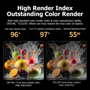 Sutefoto TJ-55 Bi-color Video Light Fill Light 55W COB Photography Light with CRI96 3200K-5600K Adjustable for Studio/Vlog ﻿ - Image 3