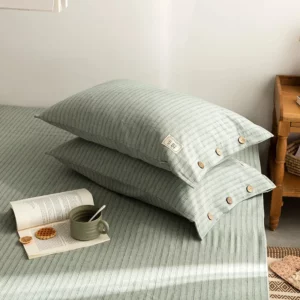100% Cotton Pillowcase for Bed Skin-friendly Bed Sleep Pillow Cover 48x74cm with Button Pillowslip 2pcs Rectangle Pillow Case - Image 6