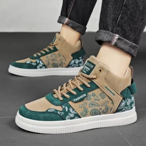 Mens Skate Shoes High-top Sports Casual Walking Shoes Lace-up Childrens Sneakers Luxury Design 2024 New Tennis Shoes for Men - Image 4