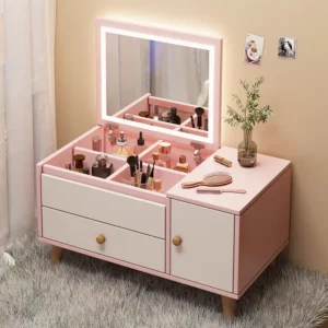 New minimalist bay window dressing table mirror dressing table small table rental bedroom storage - Image 3