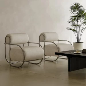 Warming New Fashion Homestay Cafe Armrest Single Sofa Chair Network Red INS Simple Creative Leisure Single Chair Solid Color - Image 2