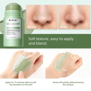 Remove Blackhead Mugwort Solid Mask Cleans Pores Stick Facial Blemish Black Dots Shrink Pores Korean Skin Care Cosmetics Gift - Image 6