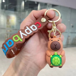 Capybara Rodent Capybara Pvc Pendant PVC Simulation Capybara Capybara Pvc Keychain Cute with Turtle Capibara Anime Keyring - Image 4