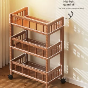 OLEVO Mobile Storage Rack With Floor To Ceiling Multi-layer Storage To Meet Daily Needs And Enhance The Atmosphere In Corners - Image 4