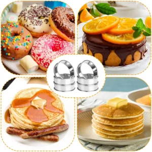 2pcs Stainless Steel Double Rolled Baking Circle Tart Ring Fruit Pie Cake Cookie Molds 10cm 8cm for Kitchen Biscuit Pastry - Image 4