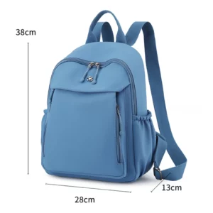 Waterproof Nylon Women's Backpack Designer High Quality Travel Bagpack Solid Color College Wind School Bag Casual Shoulder Sac - Image 4