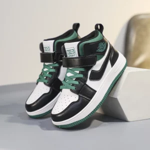 Children's shoes Men's shoes 2024 new fall children's non-slip sports shoes large high top board shoes for children - Image 4