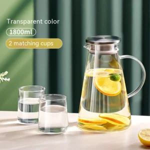 GIANXI Nordic Glass Water Bottle Set Large Capacity High Temperature Resistant Glass Kettle Home Classic Pure Color Juice Kettle - Image 6