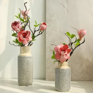 Pu Magnolia Artificial Flower Branch Wedding Floral Arrangement Accessories Home Room Table Decoration Garden Layout Photo Prop - Image 4