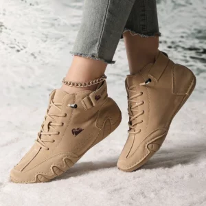 Women's High Top Sneakers Outdoor Casual Walking Boots for Autumn Free Shipping Ankle Boots Fashion Anti Slip Hiking Shoes Woman - Image 5
